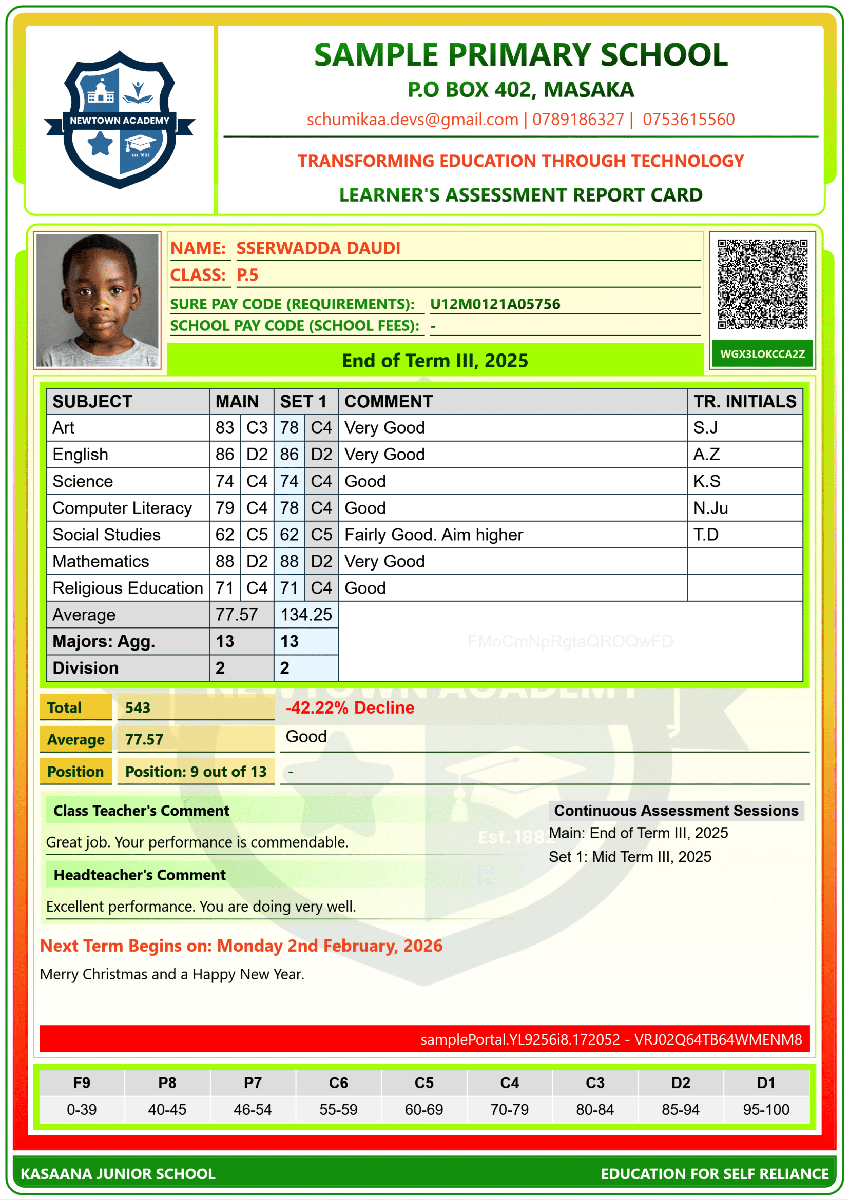 Elemental Report Cards