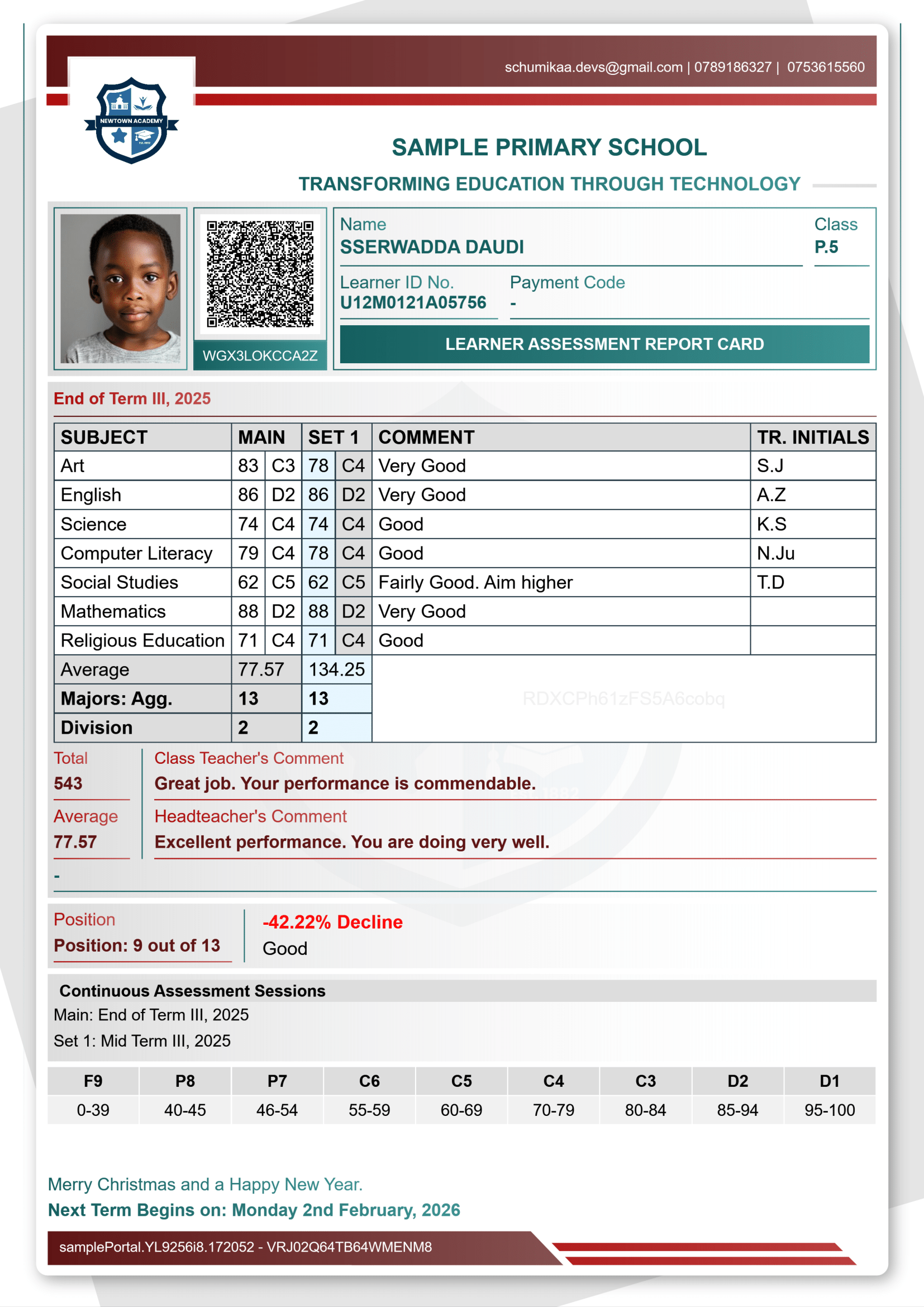 Elemental Report Cards